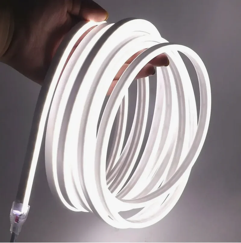 Kit Tira Led Neón 5m Blanco Frío + Fuente 